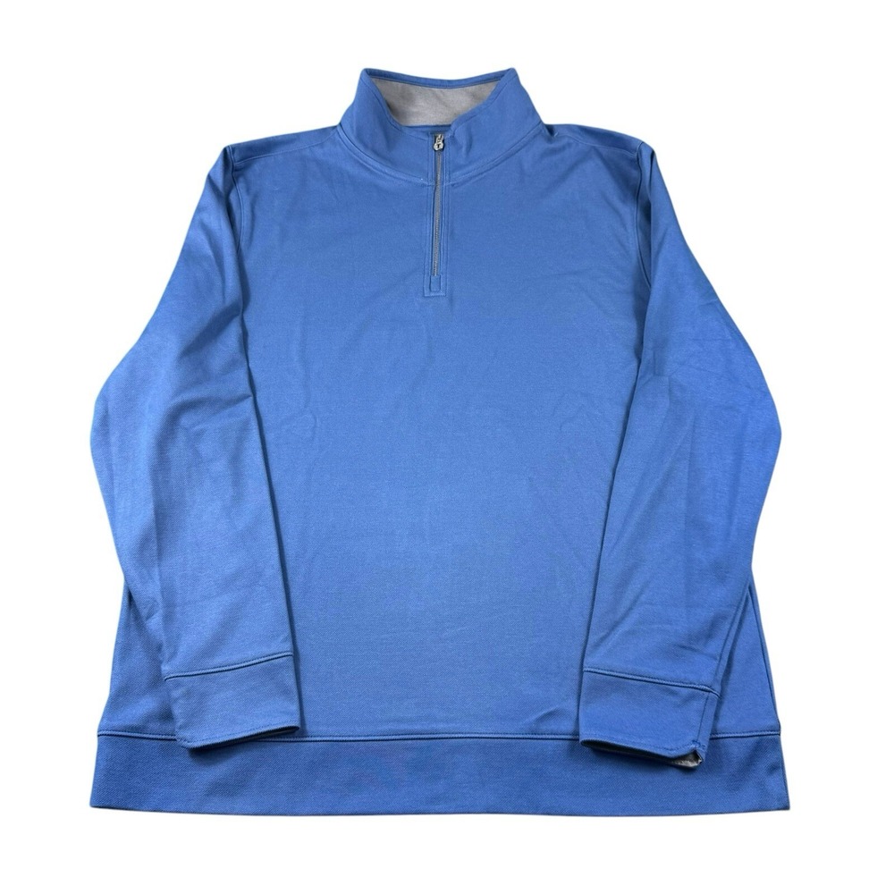 Twillory Blue Performance Fabric 1/4 Zip Tailored Fit Sweater Mens XL